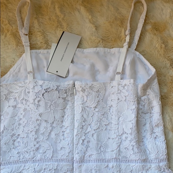 FRENCH CONNECTION WHITE HELENIE LACE JUMPSUIT - Picture 9 of 14